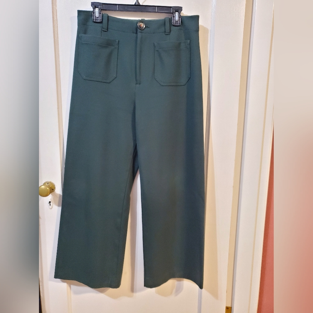 Anthropologie Emerald Wide Leg Pant